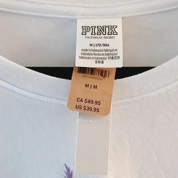Victoria's Secret PINK Tropical Print Everyday T-shirt Size Medium - Picture 4 of 5